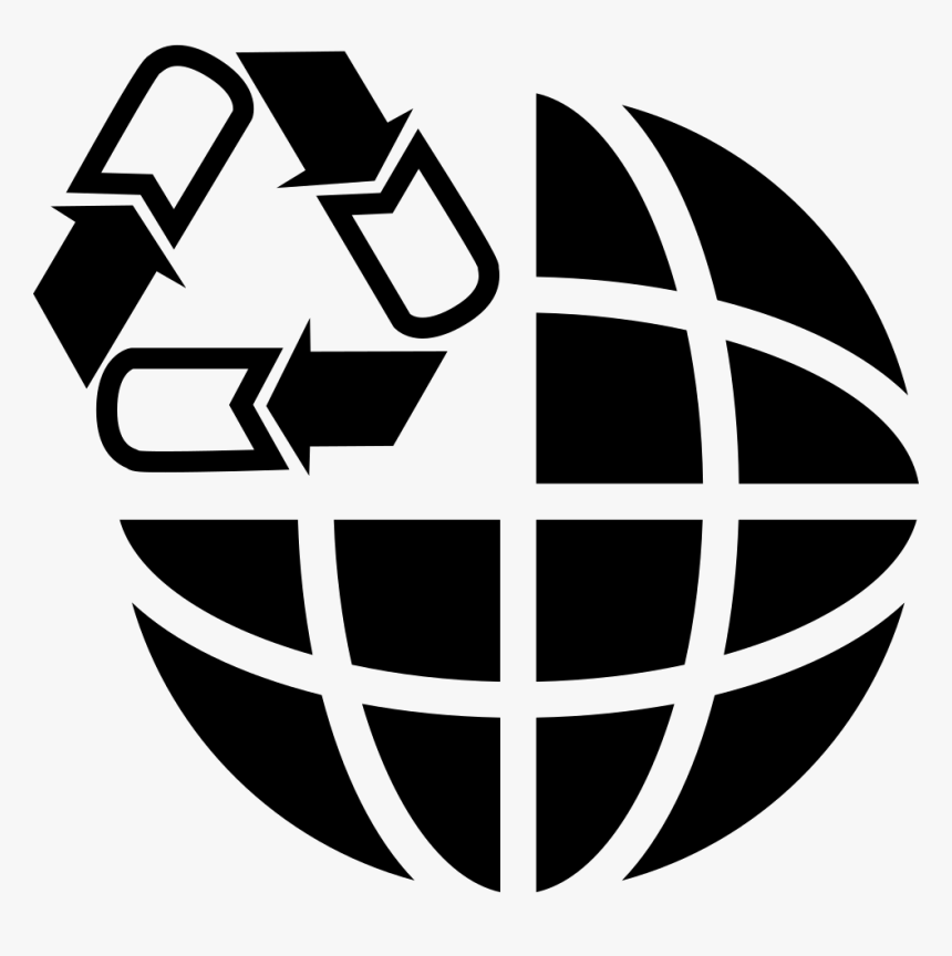 Earth Grid With Recycle Symbol, HD Png Download