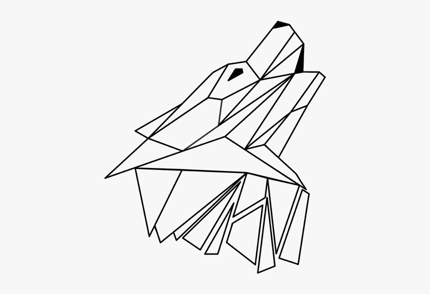 Gray Wolf Black Wolf Geometry Printing Triangle, HD Png Download