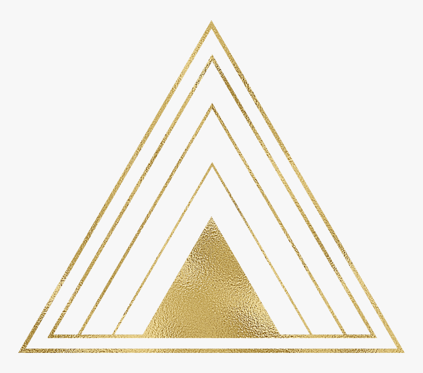 #gold #triangle #frame #outline #edit #background #design, HD Png Download