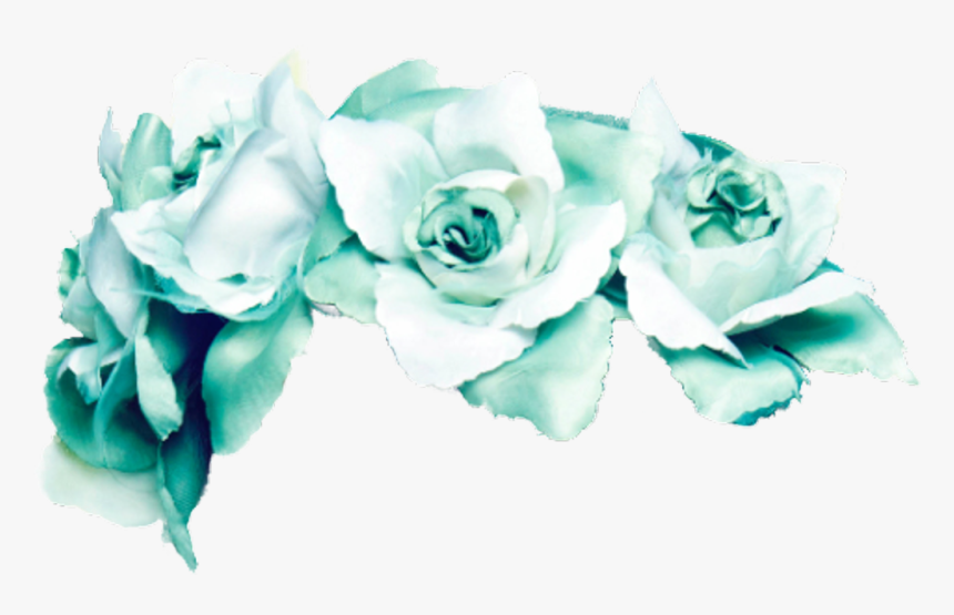#blue #turqoise #flower #crown #flowercrown #rose #roses, HD Png Download