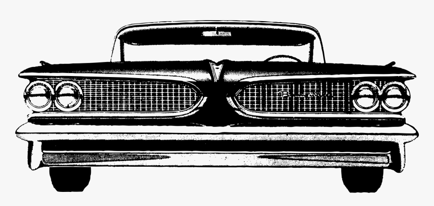 Vector Classic Car Clipart Black And White, HD Png Download