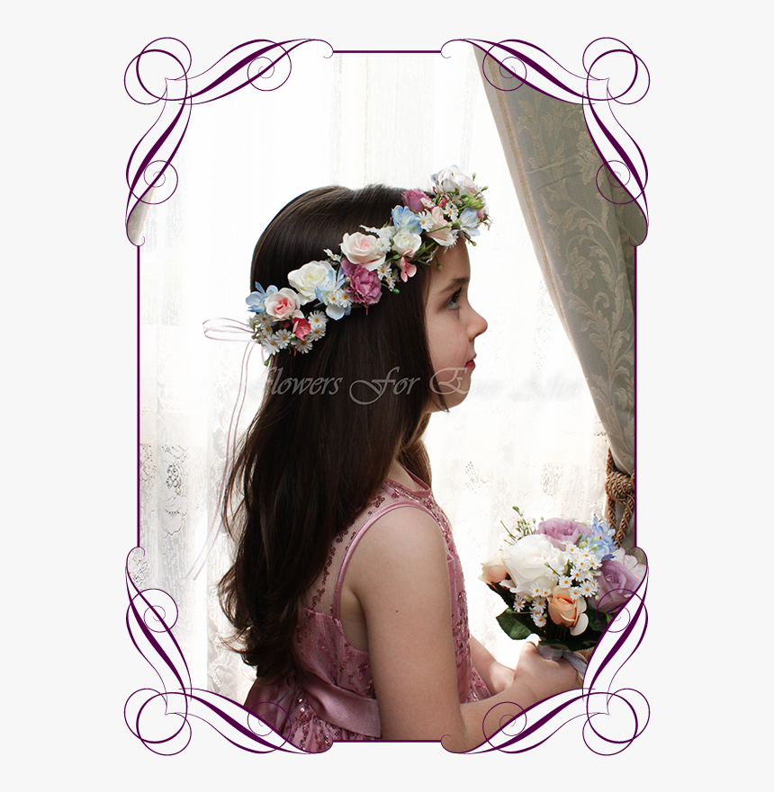 Silk Artificial Floral Hair Crown / Halo Featuring, HD Png Download