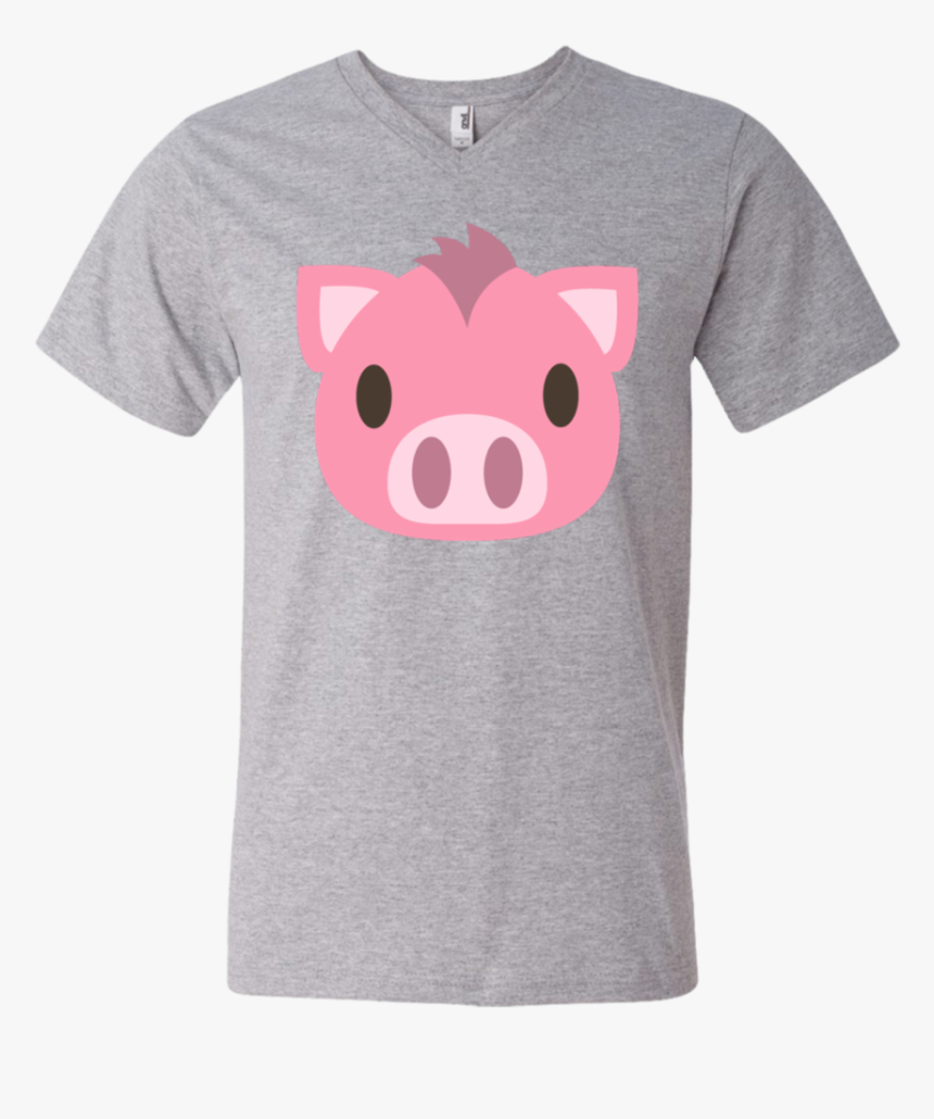 Pig Face Png -pig Face Emoji Men S V Neck T Shirt, Transparent Png