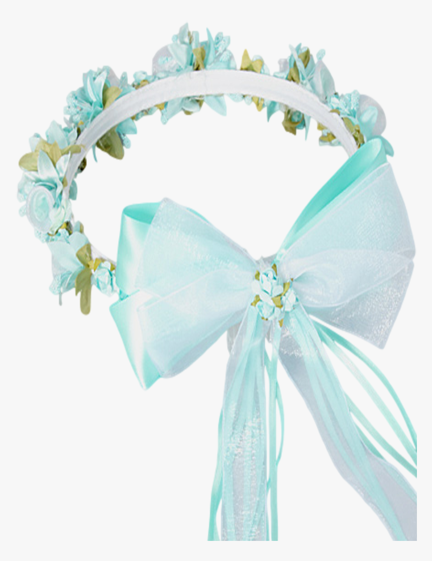 Mint Green Floral Crown Wreath Handmade With Silk Flowers,, HD Png Download