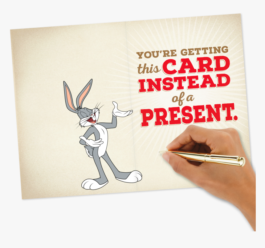 Looney Tunes™ Bugs Bunny Roses Are Red Birthday Card, HD Png Download