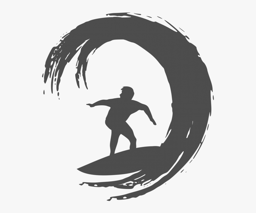 Logo Surfing Silhouette, HD Png Download