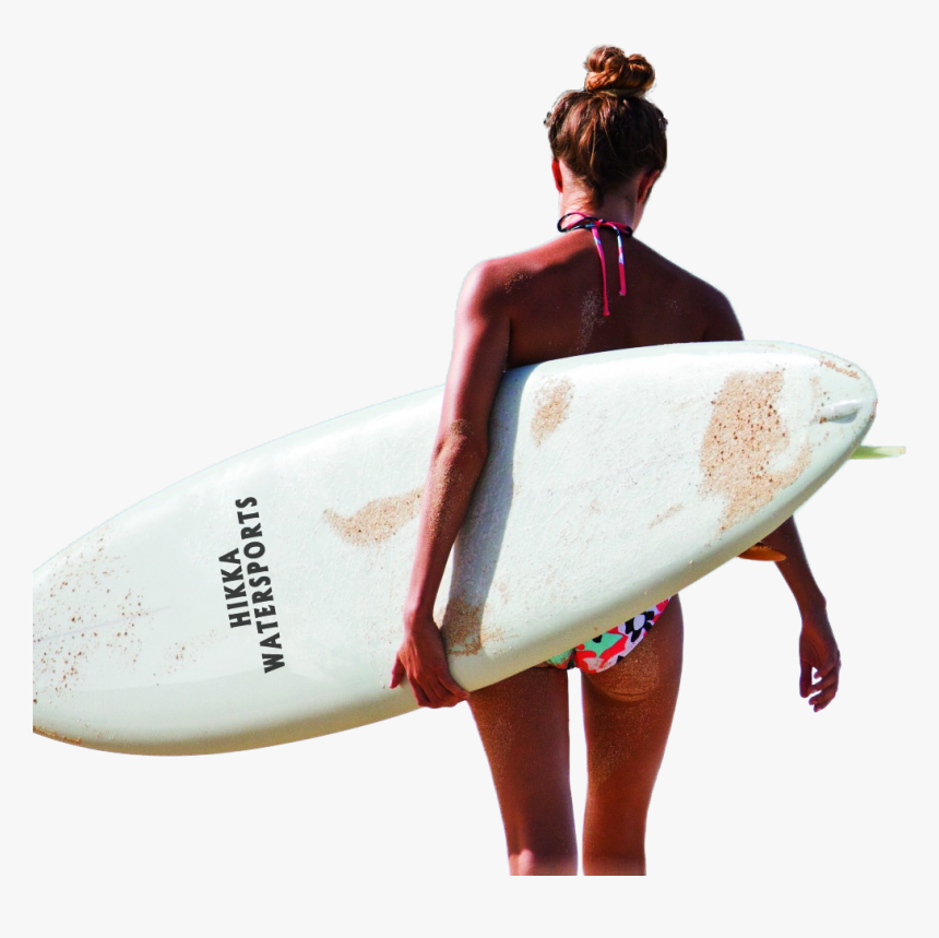Girl Surfing Transparent Background Png, Png Download