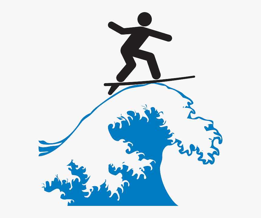Clip Art Clipart Surfer, HD Png Download