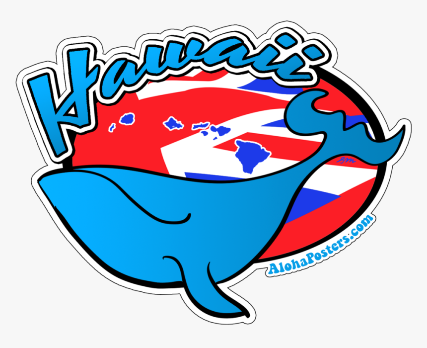 Alohaposters Hawaii Whale Sticker, HD Png Download