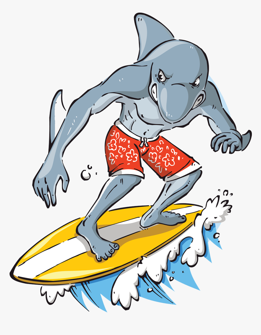 Surfing Sport Cartoon Sea Extreme Free Hd Image Clipart, HD Png Download