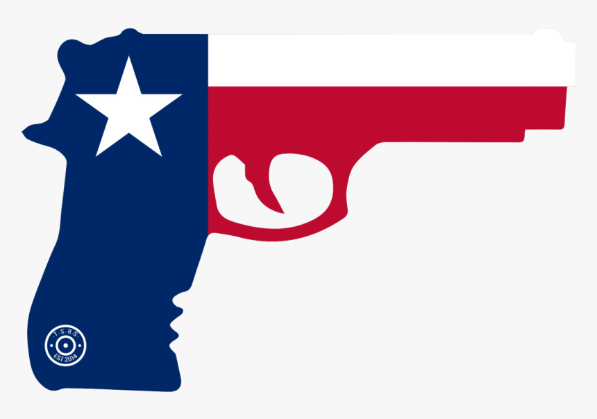 State Of Texas Gun Window Decal, HD Png Download