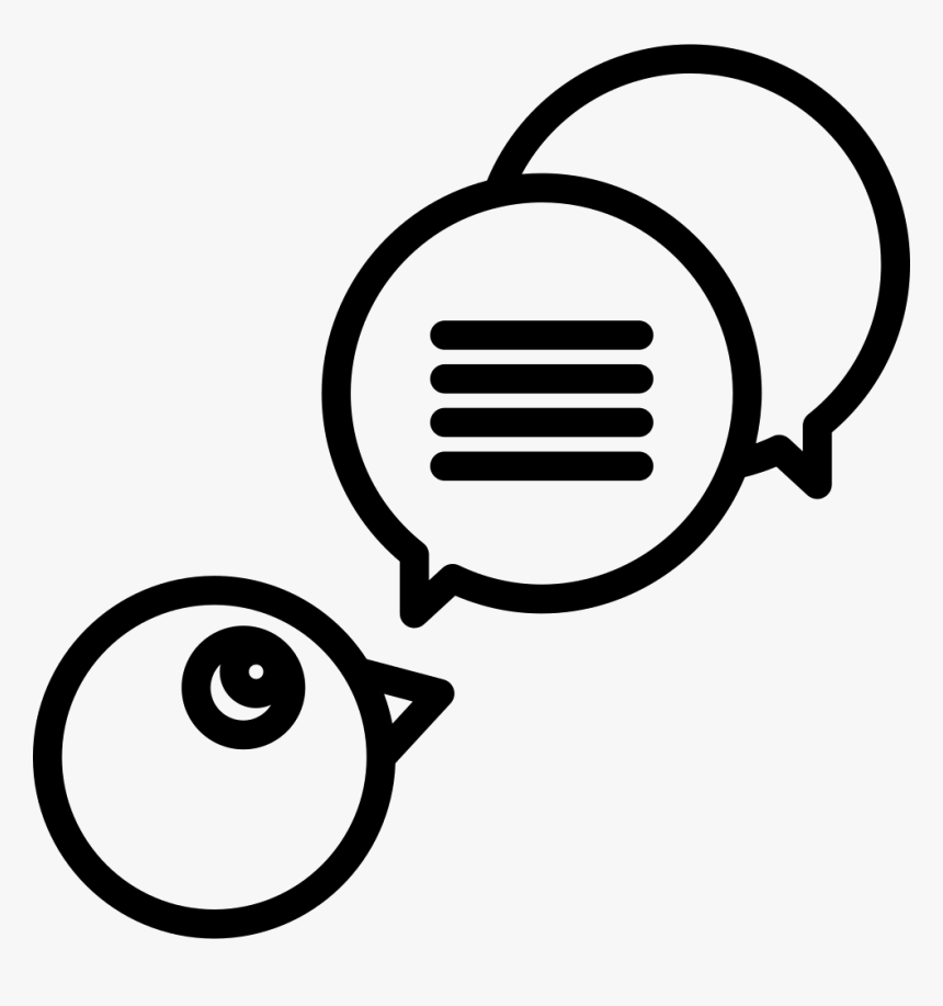 Speech Bubbles Outline Symbol In A Circle, HD Png Download