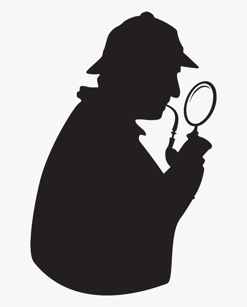 Sherlock Holmes With Magnifying Glass, HD Png Download