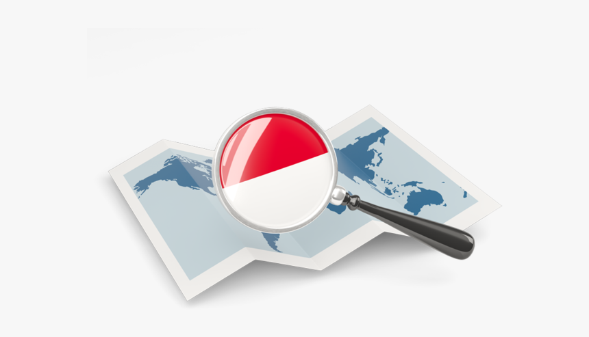 Magnified Flag With Map, HD Png Download