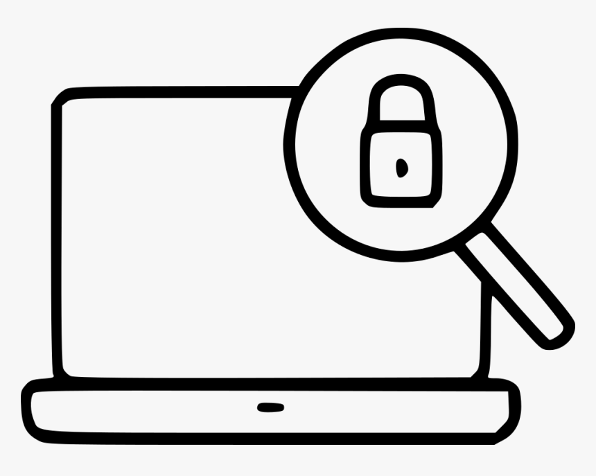 Laptop Magnifying Glass Lock Password Unlock Monitor, HD Png Download