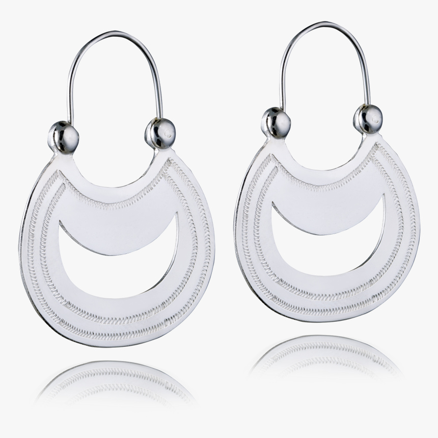 Sterling Silver Drop Earring Of The Moon, HD Png Download
