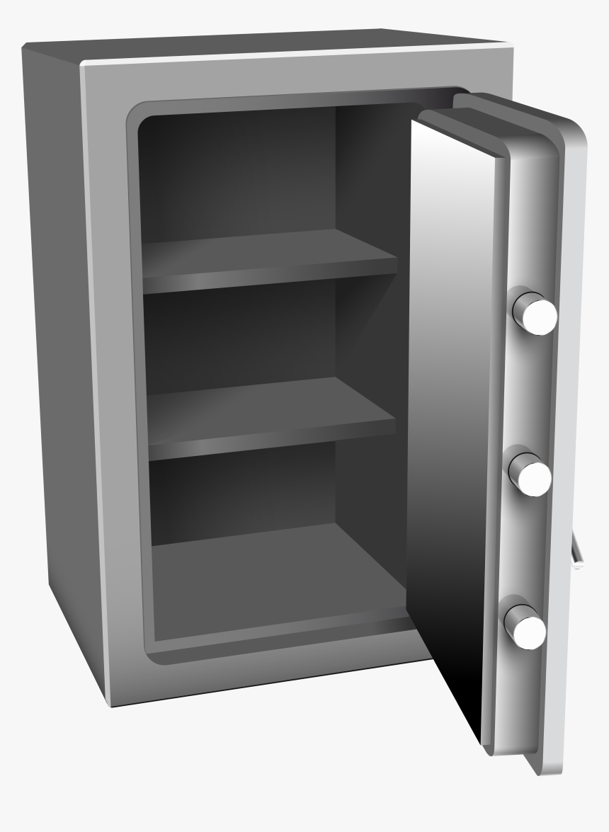 Open Silver Safe Png Clip Art, Transparent Png