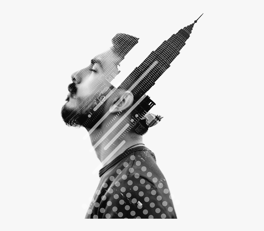 Double Exposure, Man, People, Art, Business, Guy, HD Png Download