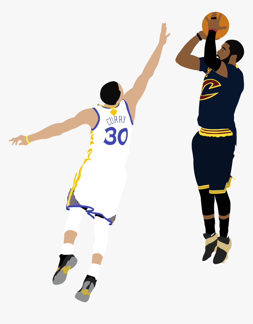 Illustration Of Nba Player Kyrie Irving Shooting A, HD Png Download