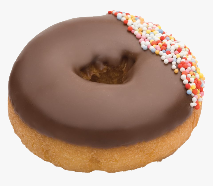 Chocolate And Round Sprinkle Donuts Png Image, Transparent Png