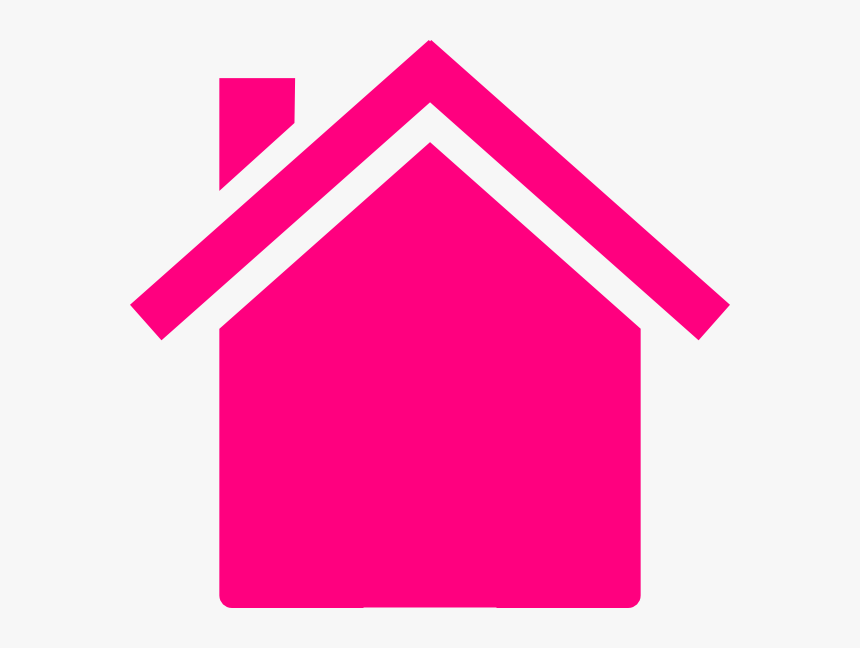Pink House Outline Clip Art, HD Png Download