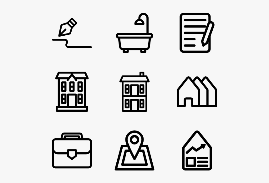 Real Estate Outlined, HD Png Download