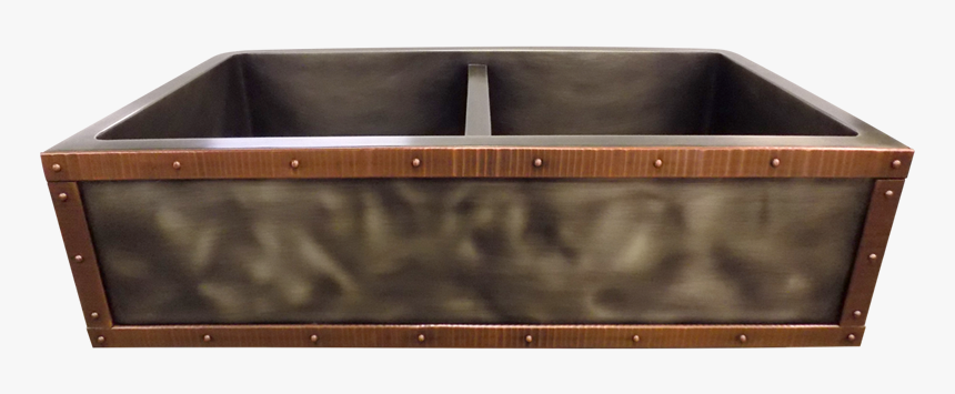 T332 Riveted Border Nickel Silver Apron Farmhouse Sink, HD Png Download