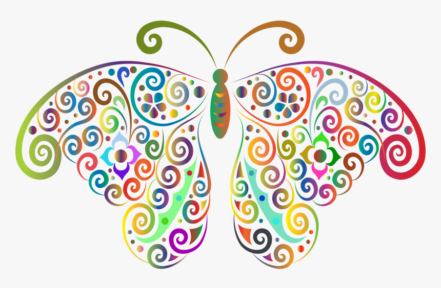 Flourish Clipart Butterfly, HD Png Download