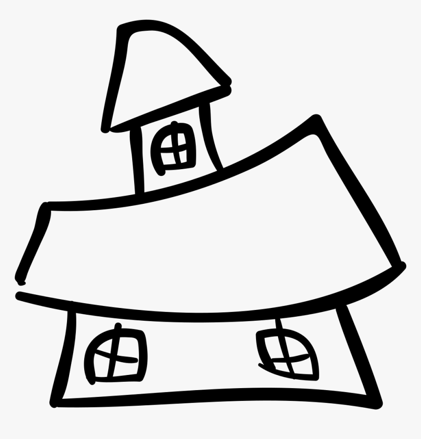 Halloween House Building Outline, HD Png Download