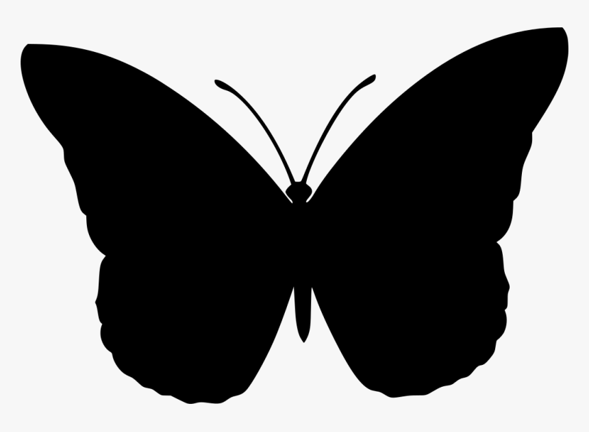 Silhouette Butterfly Clip Art Transparent Png , Png, Png Download