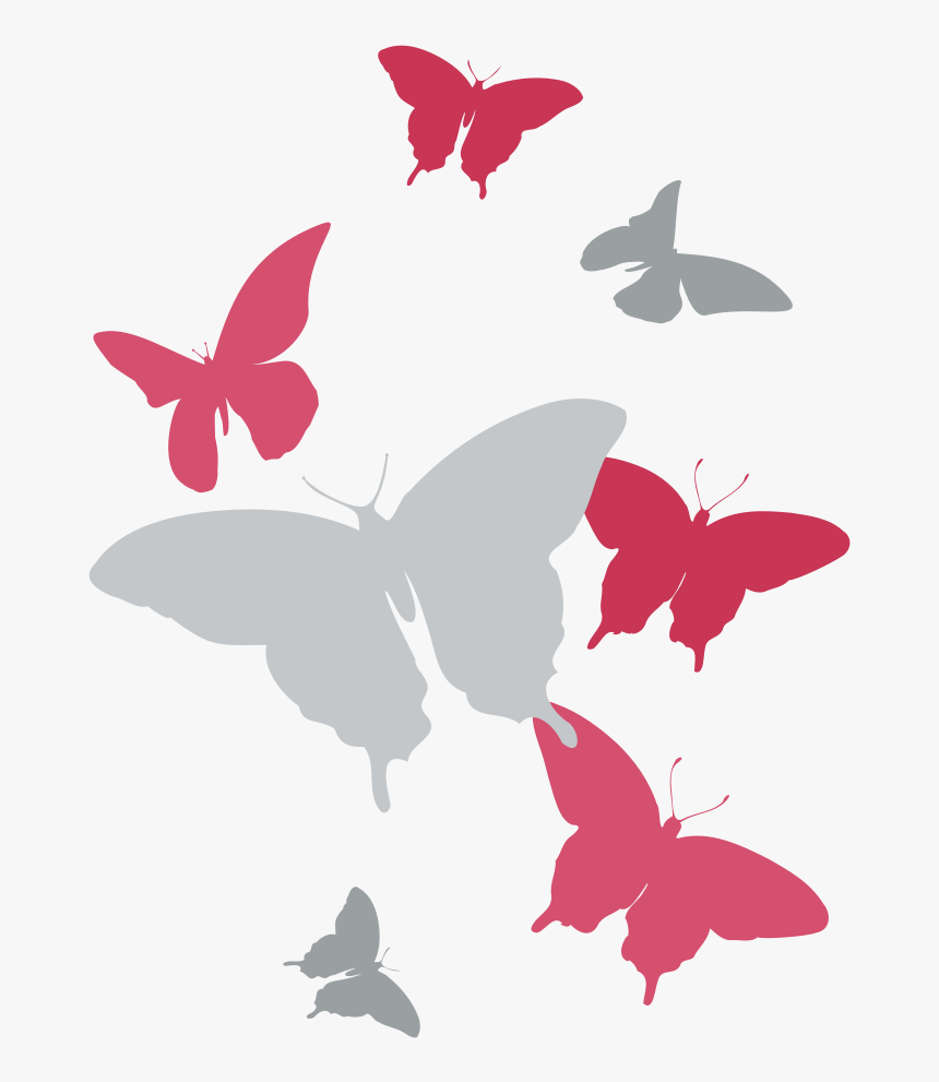 Transparent Pink Butterfly Clipart, HD Png Download
