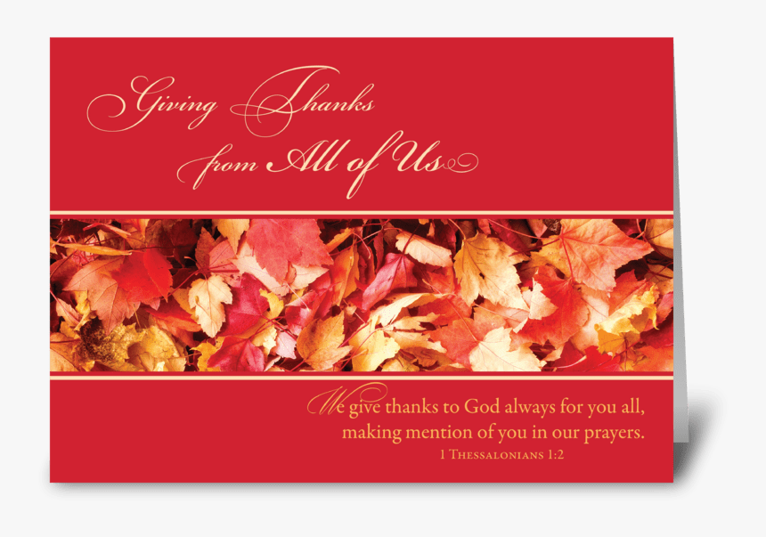 From All Of Us Thanksgiving Leaves Greeting Card, HD Png Download