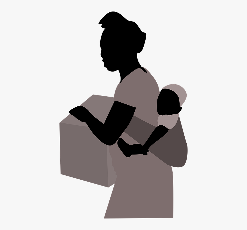 African, Mother, Woman, Ethic, Child, Carrying, People, HD Png Download