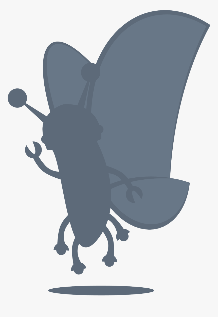 Bionic Butterfly Silhouette, HD Png Download