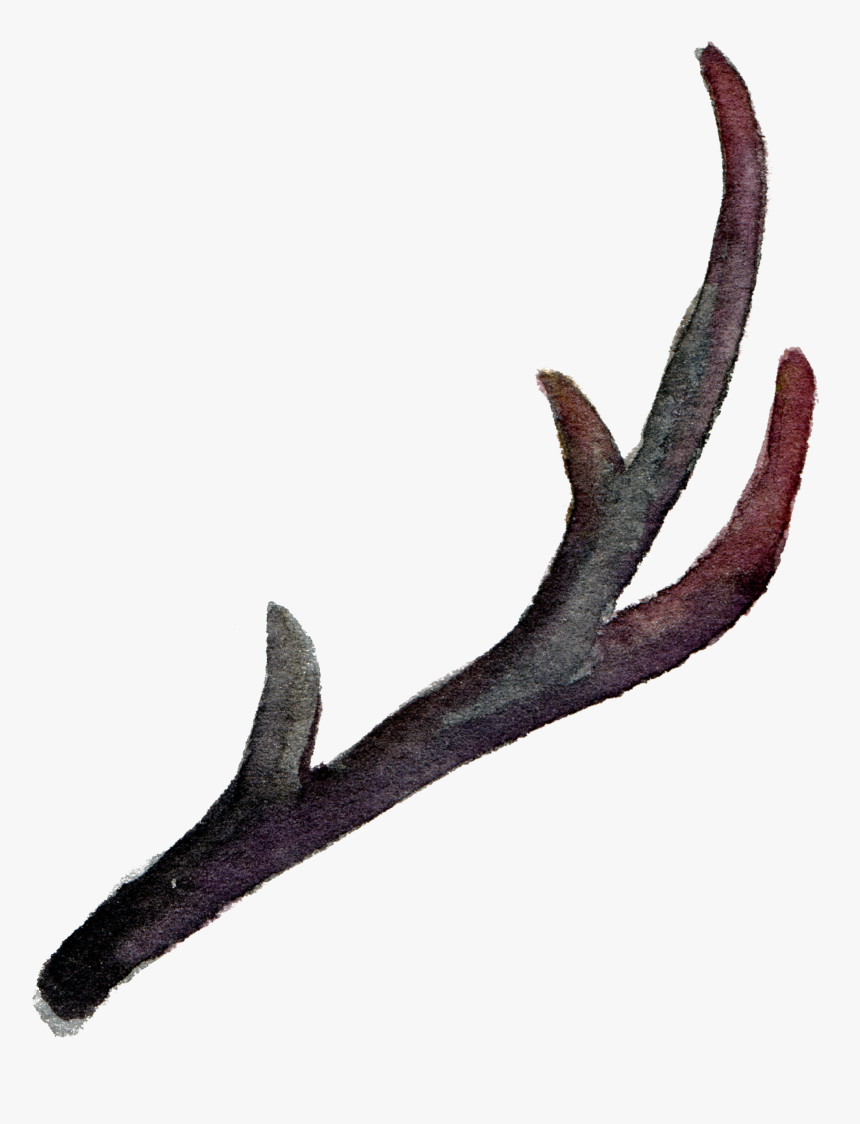 Clip Download Antler Horn Painting Leaves Falling Element, HD Png Download