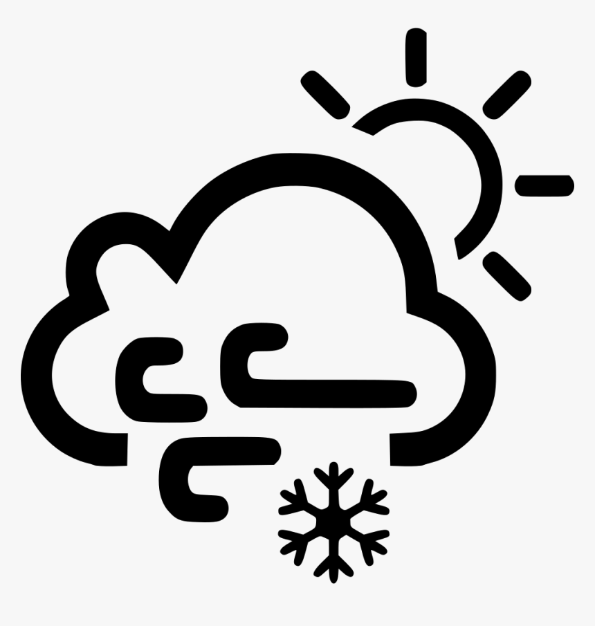 Cloud Wind Windy Sun Sunny Snow Snowing, HD Png Download