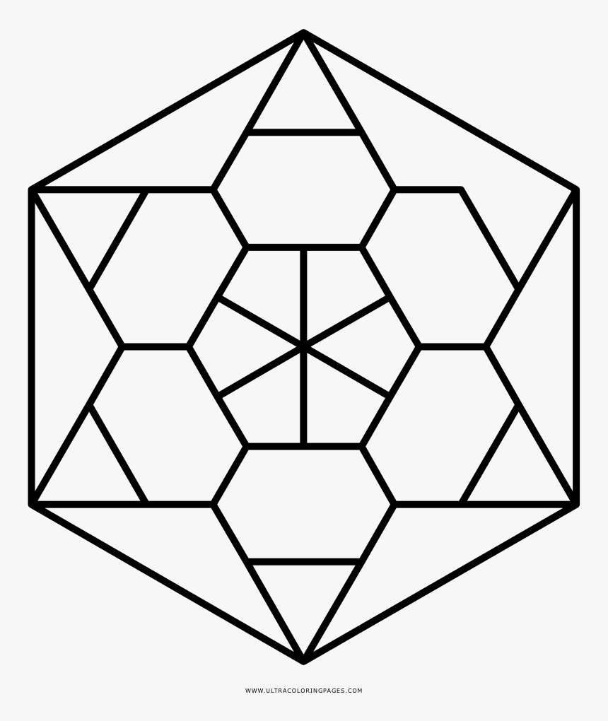 Hexagon Pattern Coloring Page HD Png Download Transparent Png Image