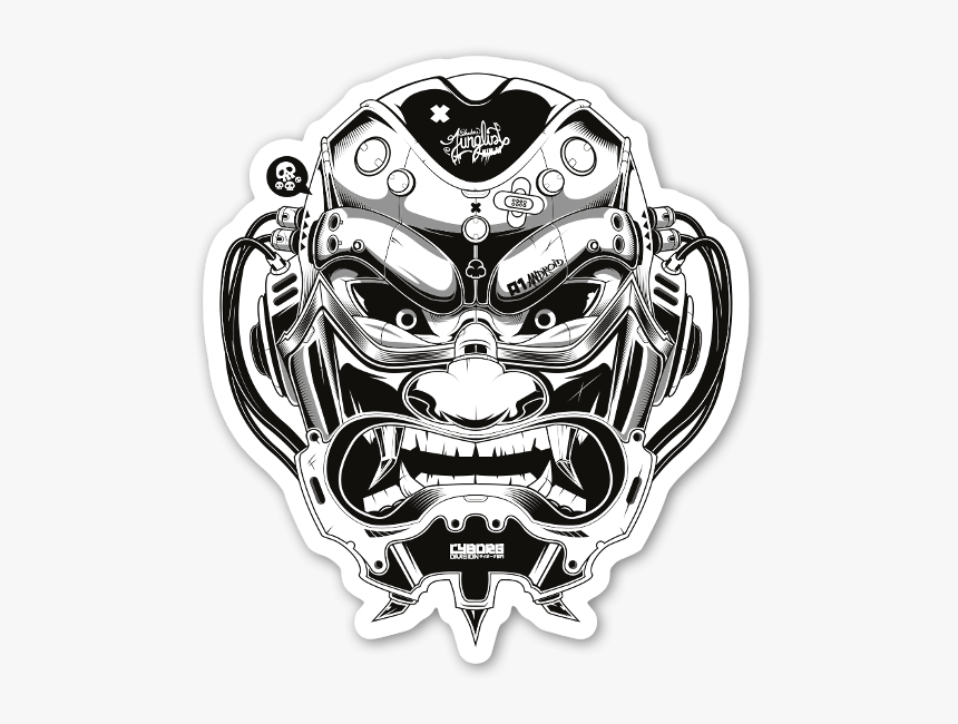 Cyborg Oni Sticker, HD Png Download