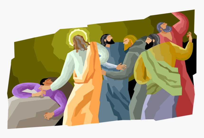Vector Illustration Of Jesus Christ Healing The Sick, HD Png Download