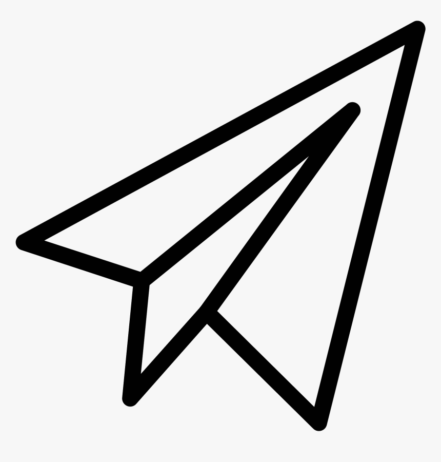 Black Shape Paper Plane Png Image, Transparent Png