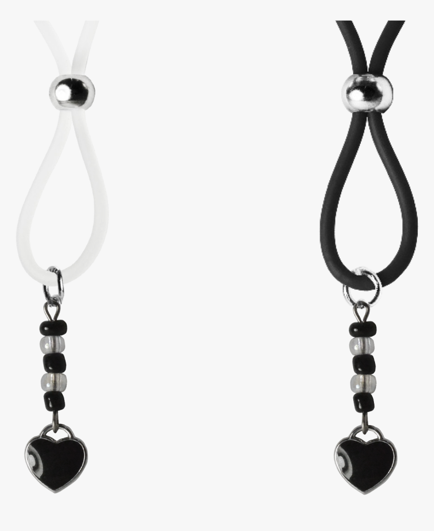 , Nipple Lasso With Black Enamel Heart On Silicone, HD Png Download