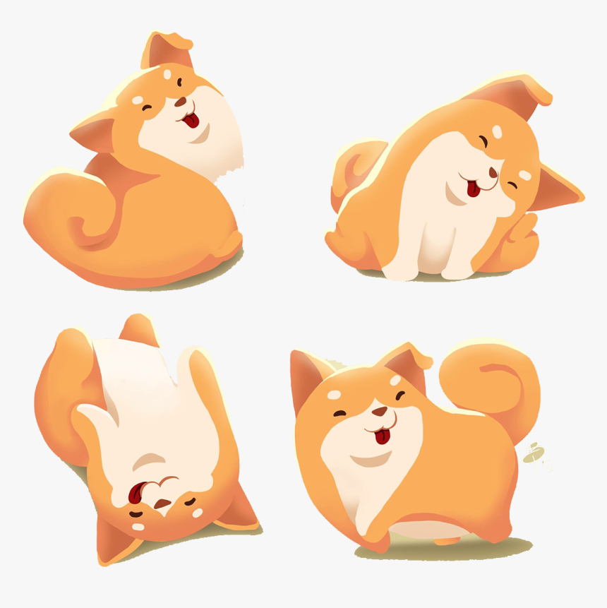 Dog Cartoon Illustration - Cute Fat Dog Cartoon, HD Png Download