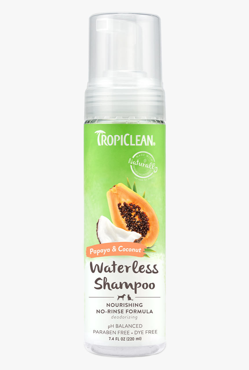 Tropiclean Papaya And Coconut Nourishing No Rinse Waterless - Bottle, HD Png Download