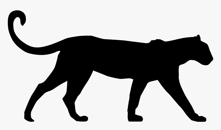 Cougar Clipart Bearcat - Leopard Clipart Silhouette, HD Png Download