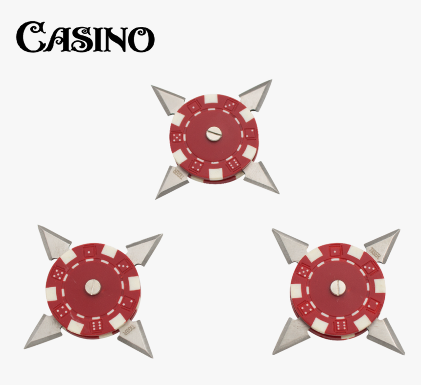 3 Inch Casino Poker Chip Throwing Star Red With Case - Poker Chip, HD Png Download