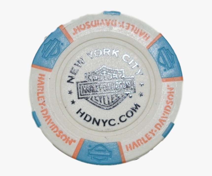 Nyc White/blue/orange Poker Chip - Plate, HD Png Download