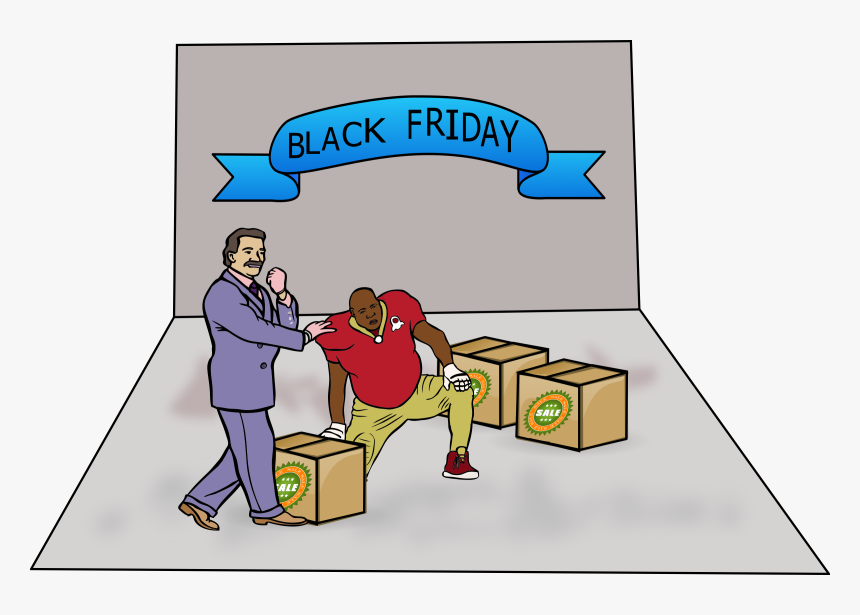 Black Friday Shoppers Clip Arts - Black Friday, HD Png Download