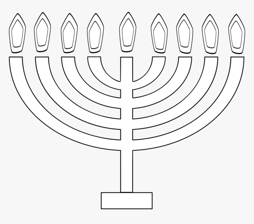 Menorah,candle Holder,hanukkah Hanukkah Clip Art Black And White, HD