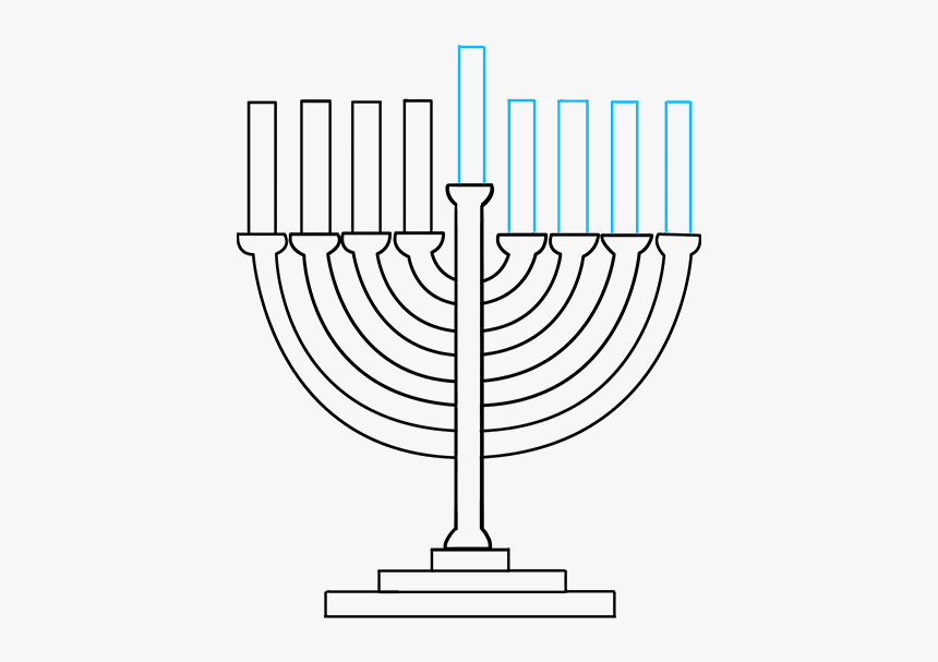 How To Draw Menorah - Hanukkah, HD Png Download