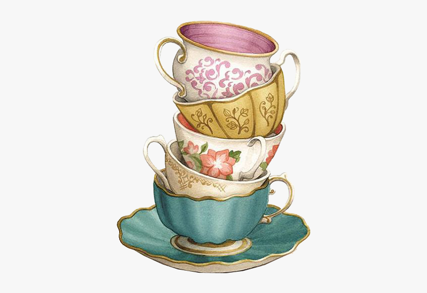Teacup Coffee Saucer - Water Color Tea Cup, HD Png Download